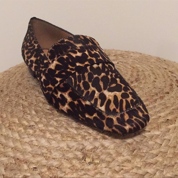 Halogen Lucy Calf Hair Slip On Loafers Leather NIB Sz 7